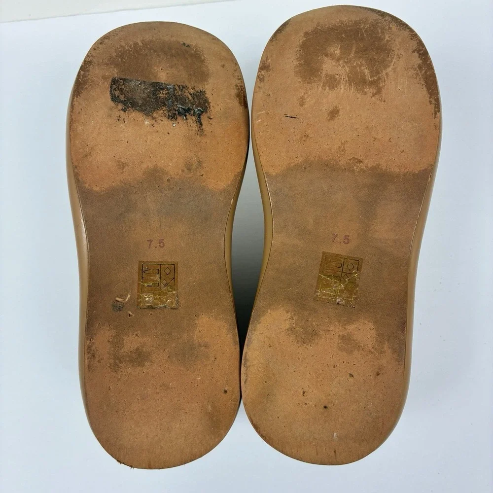 Mod Jeffrey Campbell Cloggin Tan Platform Mule Clogs 7.5 Comic-Con Costume Anime